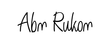 An effortless, minimalist signature concept for Abn Rukon using Angelique-Rose-font-FFP design. Clean lines that look great on any document. Abn Rukon signature style 5 images and pictures png