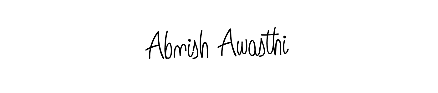Abnish Awasthi stylish signature style. Best Handwritten Sign (Angelique-Rose-font-FFP) for my name. Handwritten Signature Collection Ideas for my name Abnish Awasthi. Abnish Awasthi signature style 5 images and pictures png