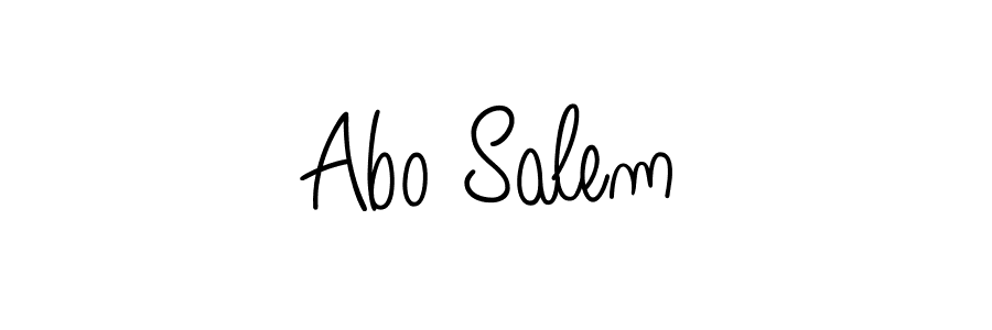 You should practise on your own different ways (Angelique-Rose-font-FFP) to write your name (Abo Salem) in signature. don't let someone else do it for you. Abo Salem signature style 5 images and pictures png