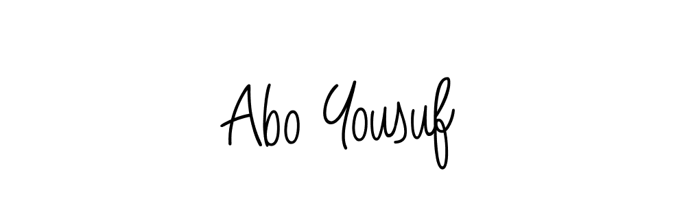 You should practise on your own different ways (Angelique-Rose-font-FFP) to write your name (Abo Yousuf) in signature. don't let someone else do it for you. Abo Yousuf signature style 5 images and pictures png