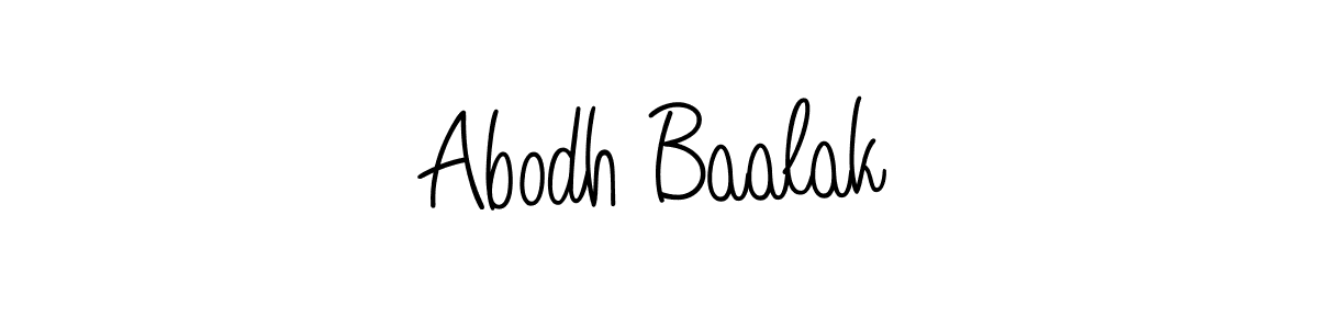 Abodh Baalak stylish signature style. Best Handwritten Sign (Angelique-Rose-font-FFP) for my name. Handwritten Signature Collection Ideas for my name Abodh Baalak. Abodh Baalak signature style 5 images and pictures png