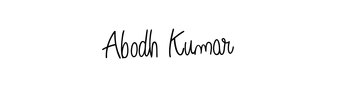 How to make Abodh Kumar name signature. Use Angelique-Rose-font-FFP style for creating short signs online. This is the latest handwritten sign. Abodh Kumar signature style 5 images and pictures png