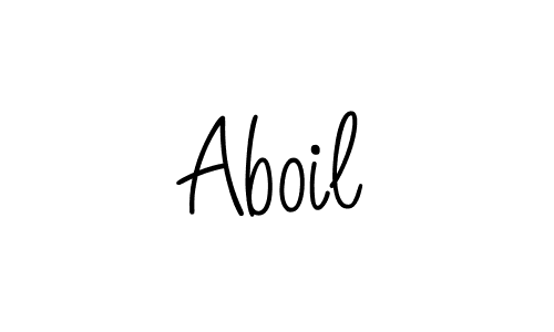 Use a signature maker to create a handwritten signature online. With this signature software, you can design (Angelique-Rose-font-FFP) your own signature for name Aboil. Aboil signature style 5 images and pictures png