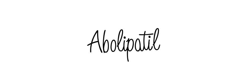 Use a signature maker to create a handwritten signature online. With this signature software, you can design (Angelique-Rose-font-FFP) your own signature for name Abolipatil. Abolipatil signature style 5 images and pictures png