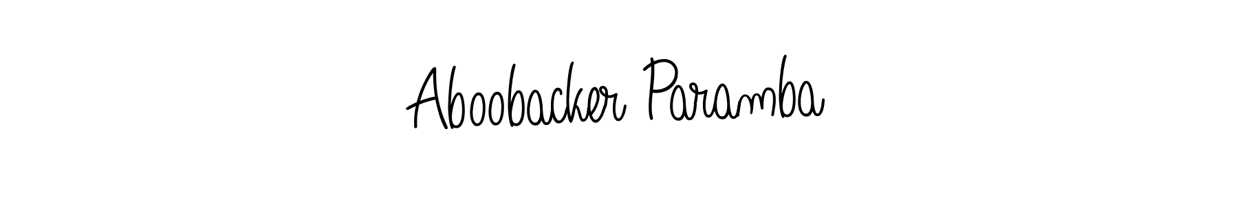You should practise on your own different ways (Angelique-Rose-font-FFP) to write your name (Aboobacker Paramba) in signature. don't let someone else do it for you. Aboobacker Paramba signature style 5 images and pictures png