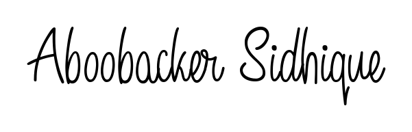 Practice writing Aboobacker Sidhique with the flow of Angelique-Rose-font-FFP lettering. A fantastic source of inspiration for developing your personal signature style. Aboobacker Sidhique signature style 5 images and pictures png
