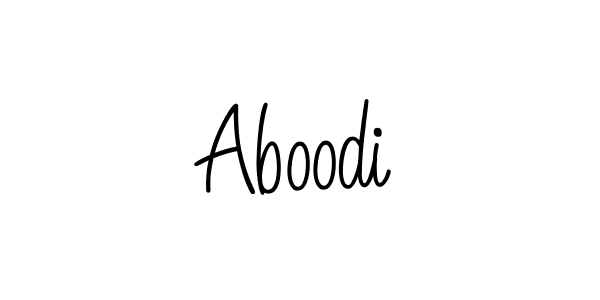 Make a beautiful signature design for name Aboodi. With this signature (Angelique-Rose-font-FFP) style, you can create a handwritten signature for free. Aboodi signature style 5 images and pictures png