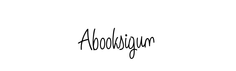 Make a beautiful signature design for name Abooksigun. With this signature (Angelique-Rose-font-FFP) style, you can create a handwritten signature for free. Abooksigun signature style 5 images and pictures png