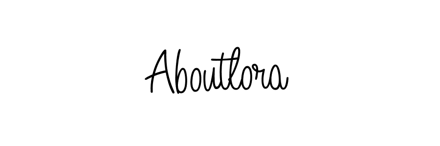 Use a signature maker to create a handwritten signature online. With this signature software, you can design (Angelique-Rose-font-FFP) your own signature for name Aboutlora. Aboutlora signature style 5 images and pictures png