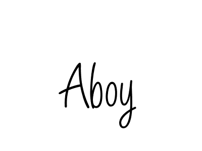 The best way (Angelique-Rose-font-FFP) to make a short signature is to pick only two or three words in your name. The name Aboy include a total of six letters. For converting this name. Aboy signature style 5 images and pictures png