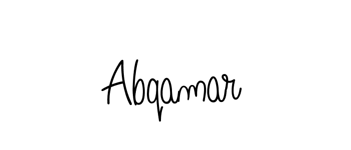 Make a beautiful signature design for name Abqamar. With this signature (Angelique-Rose-font-FFP) style, you can create a handwritten signature for free. Abqamar signature style 5 images and pictures png