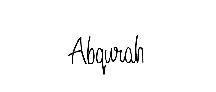 Make a beautiful signature design for name Abqurah. With this signature (Angelique-Rose-font-FFP) style, you can create a handwritten signature for free. Abqurah signature style 5 images and pictures png