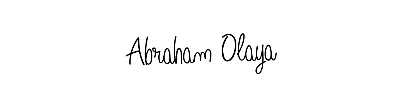 How to Draw Abraham Olaya signature style? Angelique-Rose-font-FFP is a latest design signature styles for name Abraham Olaya. Abraham Olaya signature style 5 images and pictures png