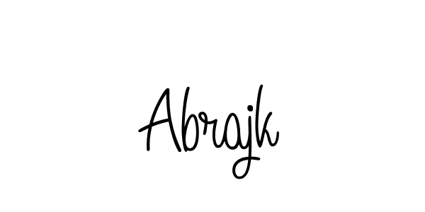 You should practise on your own different ways (Angelique-Rose-font-FFP) to write your name (Abrajk) in signature. don't let someone else do it for you. Abrajk signature style 5 images and pictures png