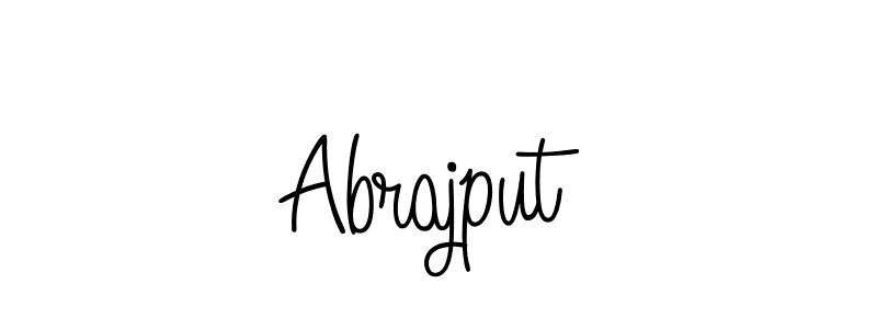 The best way (Angelique-Rose-font-FFP) to make a short signature is to pick only two or three words in your name. The name Abrajput include a total of six letters. For converting this name. Abrajput signature style 5 images and pictures png