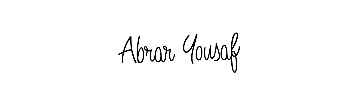 Create a beautiful signature design for name Abrar Yousaf. With this signature (Angelique-Rose-font-FFP) fonts, you can make a handwritten signature for free. Abrar Yousaf signature style 5 images and pictures png