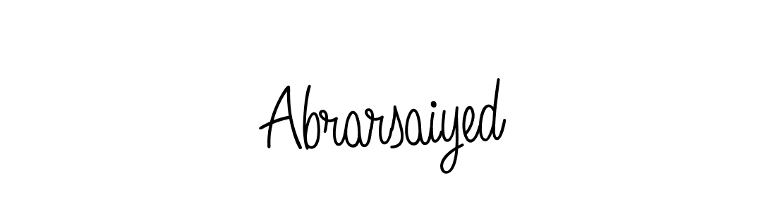 Use a signature maker to create a handwritten signature online. With this signature software, you can design (Angelique-Rose-font-FFP) your own signature for name Abrarsaiyed. Abrarsaiyed signature style 5 images and pictures png