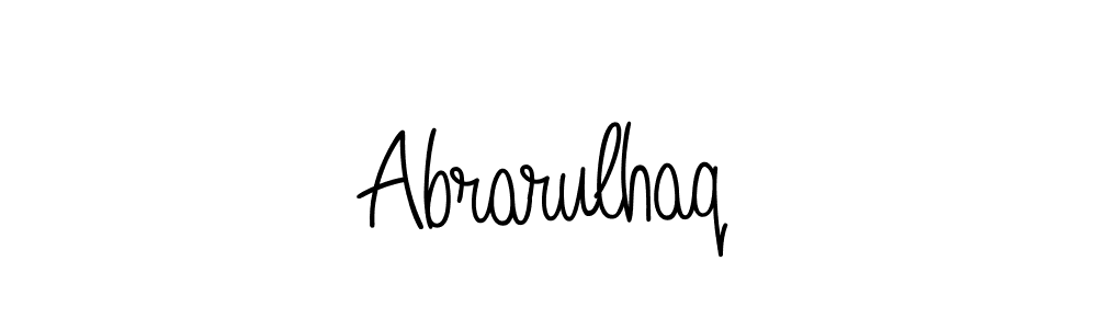 Create a beautiful signature design for name Abrarulhaq. With this signature (Angelique-Rose-font-FFP) fonts, you can make a handwritten signature for free. Abrarulhaq signature style 5 images and pictures png