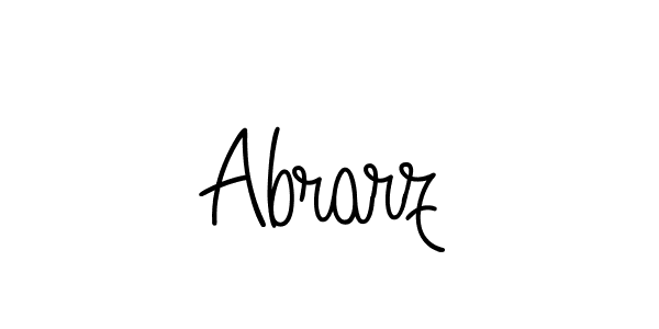 You can use this online signature creator to create a handwritten signature for the name Abrarz. This is the best online autograph maker. Abrarz signature style 5 images and pictures png