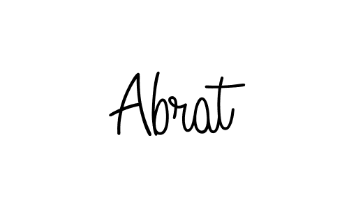 Design your own signature with our free online signature maker. With this signature software, you can create a handwritten (Angelique-Rose-font-FFP) signature for name Abrat. Abrat signature style 5 images and pictures png
