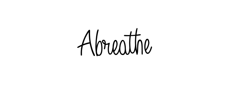 How to Draw Abreathe signature style? Angelique-Rose-font-FFP is a latest design signature styles for name Abreathe. Abreathe signature style 5 images and pictures png