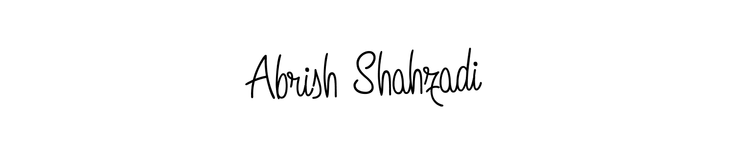 Make a beautiful signature design for name Abrish Shahzadi. With this signature (Angelique-Rose-font-FFP) style, you can create a handwritten signature for free. Abrish Shahzadi signature style 5 images and pictures png