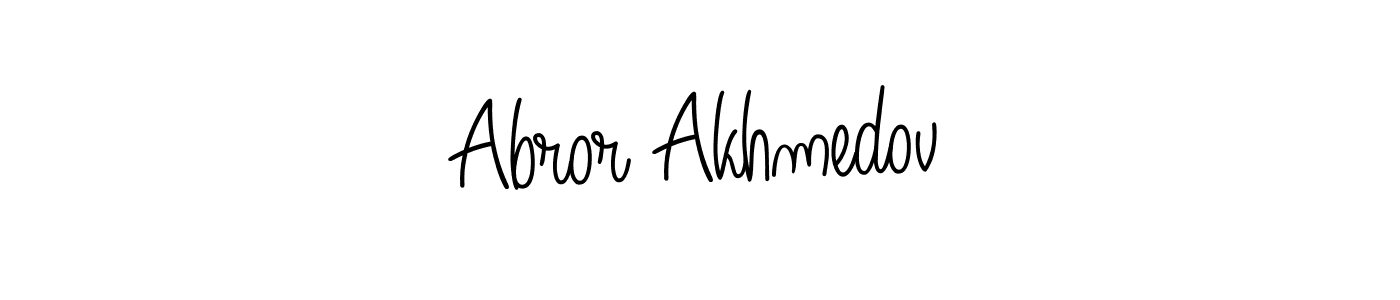 if you are searching for the best signature style for your name Abror Akhmedov. so please give up your signature search. here we have designed multiple signature styles  using Angelique-Rose-font-FFP. Abror Akhmedov signature style 5 images and pictures png