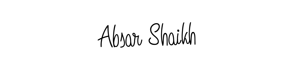 How to Draw Absar Shaikh signature style? Angelique-Rose-font-FFP is a latest design signature styles for name Absar Shaikh. Absar Shaikh signature style 5 images and pictures png