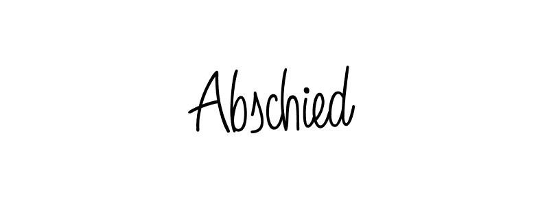 How to make Abschied name signature. Use Angelique-Rose-font-FFP style for creating short signs online. This is the latest handwritten sign. Abschied signature style 5 images and pictures png