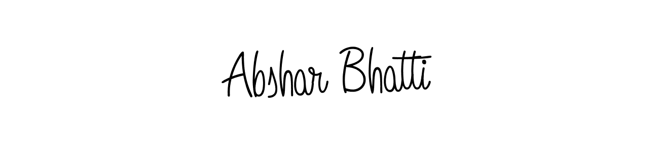 Design your own signature with our free online signature maker. With this signature software, you can create a handwritten (Angelique-Rose-font-FFP) signature for name Abshar Bhatti. Abshar Bhatti signature style 5 images and pictures png