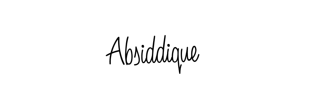 How to make Absiddique name signature. Use Angelique-Rose-font-FFP style for creating short signs online. This is the latest handwritten sign. Absiddique signature style 5 images and pictures png