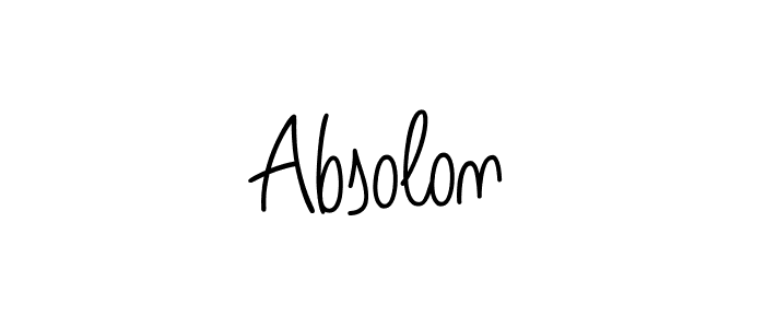 How to make Absolon name signature. Use Angelique-Rose-font-FFP style for creating short signs online. This is the latest handwritten sign. Absolon signature style 5 images and pictures png