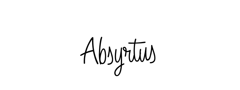 Use a signature maker to create a handwritten signature online. With this signature software, you can design (Angelique-Rose-font-FFP) your own signature for name Absyrtus. Absyrtus signature style 5 images and pictures png