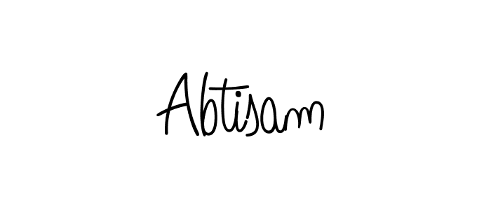 You should practise on your own different ways (Angelique-Rose-font-FFP) to write your name (Abtisam) in signature. don't let someone else do it for you. Abtisam signature style 5 images and pictures png