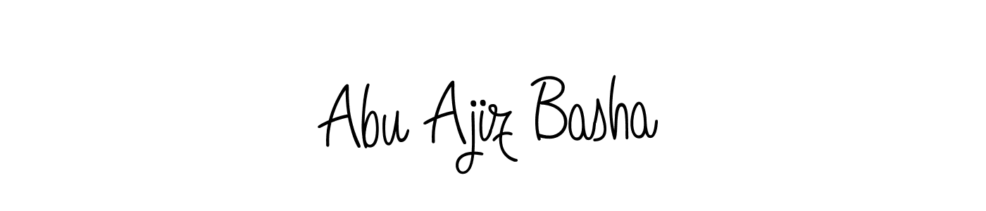 How to Draw Abu Ajiz Basha signature style? Angelique-Rose-font-FFP is a latest design signature styles for name Abu Ajiz Basha. Abu Ajiz Basha signature style 5 images and pictures png