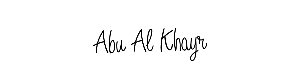 Make a beautiful signature design for name Abu Al Khayr. With this signature (Angelique-Rose-font-FFP) style, you can create a handwritten signature for free. Abu Al Khayr signature style 5 images and pictures png