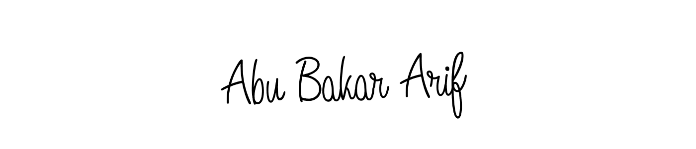 Also we have Abu Bakar Arif name is the best signature style. Create professional handwritten signature collection using Angelique-Rose-font-FFP autograph style. Abu Bakar Arif signature style 5 images and pictures png