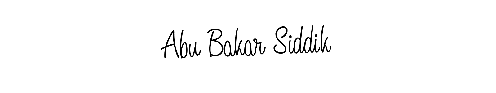 The best way (Angelique-Rose-font-FFP) to make a short signature is to pick only two or three words in your name. The name Abu Bakar Siddik include a total of six letters. For converting this name. Abu Bakar Siddik signature style 5 images and pictures png