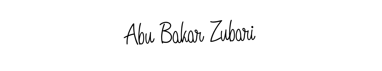 Design your own signature with our free online signature maker. With this signature software, you can create a handwritten (Angelique-Rose-font-FFP) signature for name Abu Bakar Zubari. Abu Bakar Zubari signature style 5 images and pictures png