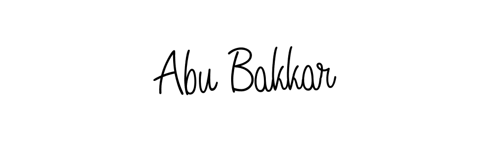 You should practise on your own different ways (Angelique-Rose-font-FFP) to write your name (Abu Bakkar) in signature. don't let someone else do it for you. Abu Bakkar signature style 5 images and pictures png