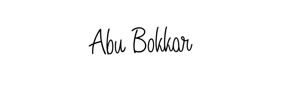 Make a beautiful signature design for name Abu Bokkar. With this signature (Angelique-Rose-font-FFP) style, you can create a handwritten signature for free. Abu Bokkar signature style 5 images and pictures png