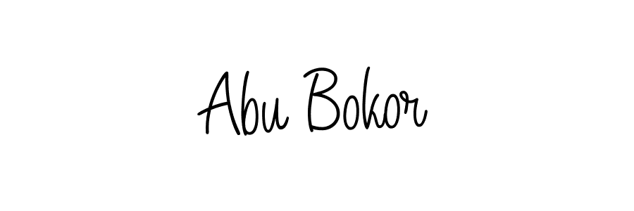 Angelique-Rose-font-FFP is a professional signature style that is perfect for those who want to add a touch of class to their signature. It is also a great choice for those who want to make their signature more unique. Get Abu Bokor name to fancy signature for free. Abu Bokor signature style 5 images and pictures png