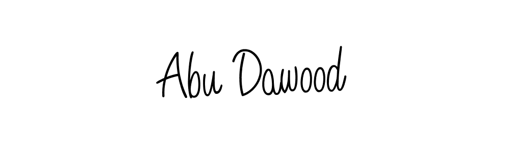 How to make Abu Dawood name signature. Use Angelique-Rose-font-FFP style for creating short signs online. This is the latest handwritten sign. Abu Dawood signature style 5 images and pictures png