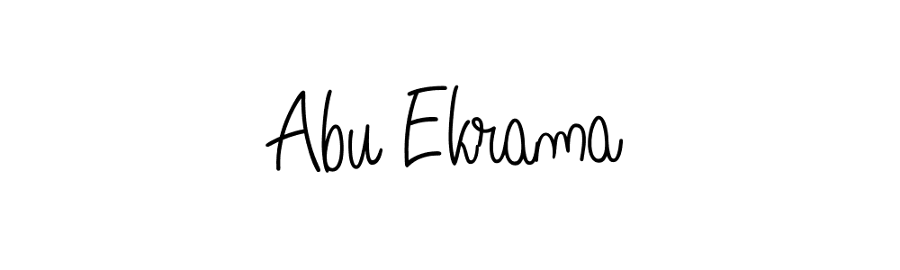 Make a beautiful signature design for name Abu Ekrama. With this signature (Angelique-Rose-font-FFP) style, you can create a handwritten signature for free. Abu Ekrama signature style 5 images and pictures png