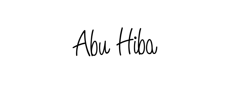 Use a signature maker to create a handwritten signature online. With this signature software, you can design (Angelique-Rose-font-FFP) your own signature for name Abu Hiba. Abu Hiba signature style 5 images and pictures png