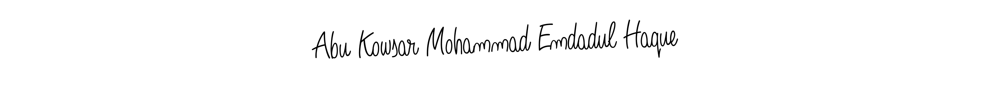 Similarly Angelique-Rose-font-FFP is the best handwritten signature design. Signature creator online .You can use it as an online autograph creator for name Abu Kowsar Mohammad Emdadul Haque. Abu Kowsar Mohammad Emdadul Haque signature style 5 images and pictures png