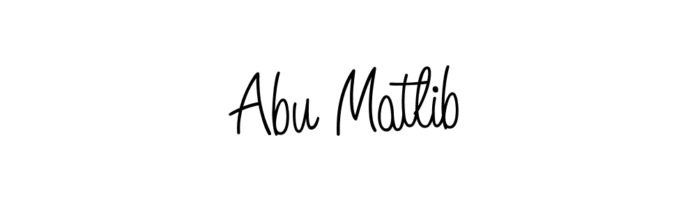 How to make Abu Matlib name signature. Use Angelique-Rose-font-FFP style for creating short signs online. This is the latest handwritten sign. Abu Matlib signature style 5 images and pictures png