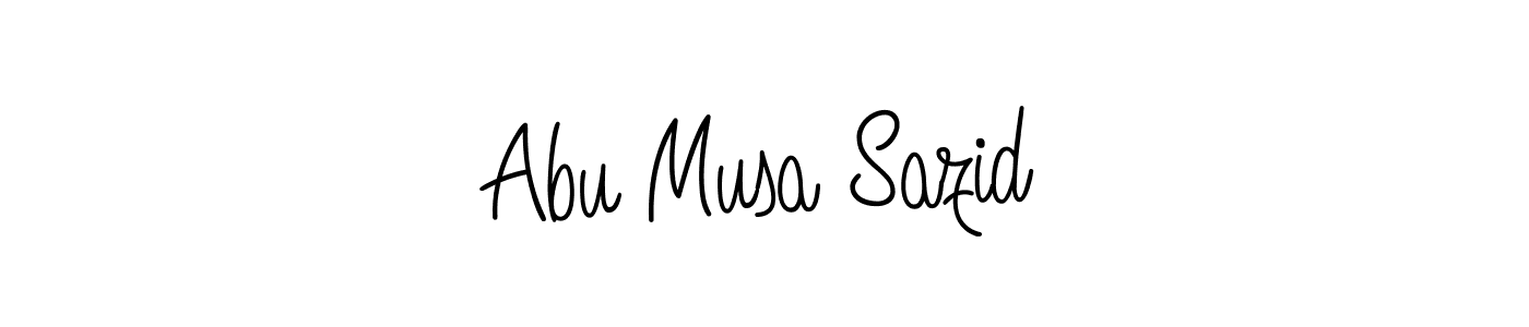 Angelique-Rose-font-FFP is a professional signature style that is perfect for those who want to add a touch of class to their signature. It is also a great choice for those who want to make their signature more unique. Get Abu Musa Sazid name to fancy signature for free. Abu Musa Sazid signature style 5 images and pictures png