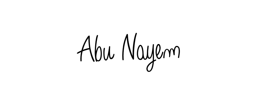 The best way (Angelique-Rose-font-FFP) to make a short signature is to pick only two or three words in your name. The name Abu Nayem include a total of six letters. For converting this name. Abu Nayem signature style 5 images and pictures png