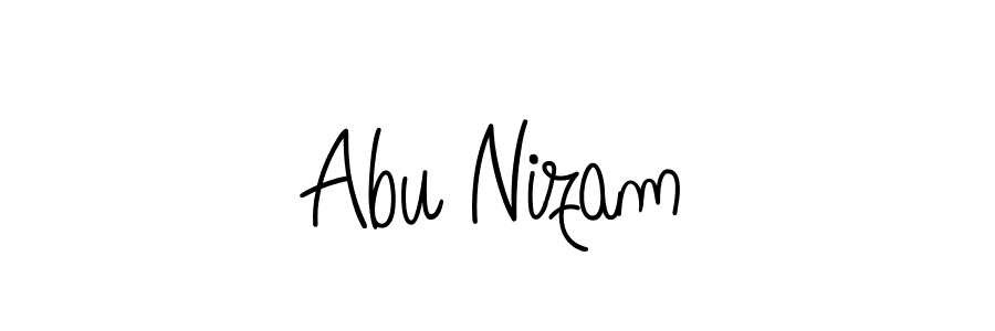Abu Nizam stylish signature style. Best Handwritten Sign (Angelique-Rose-font-FFP) for my name. Handwritten Signature Collection Ideas for my name Abu Nizam. Abu Nizam signature style 5 images and pictures png